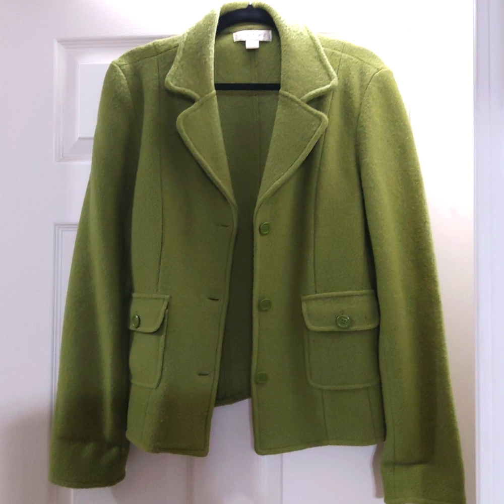 VINTAGE button down 100% Wool Sweater Jacket